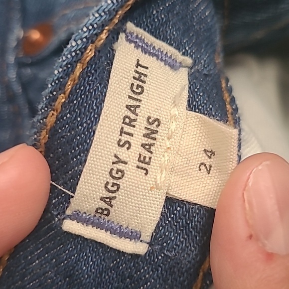 Madewell Baggy Straight Leg Jeans  Mom jeans Size 24 - Picture 13 of 14